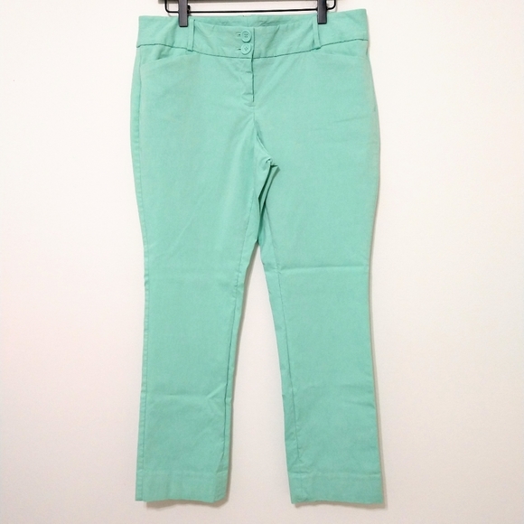 light teal pants